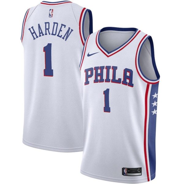 Unisex Philadelphia 76ers James Harden Nike White Association Edition Swingman Jersey - The Official NBA Lib. One Store, Every Team