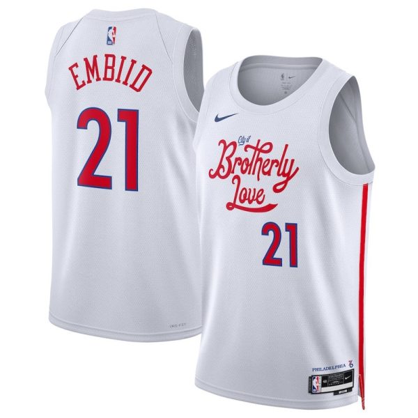 Unisex Philadelphia 76ers Joel Embiid Nike White City Edition Swingman Jersey - The Official NBA Lib. One Store, Every Team