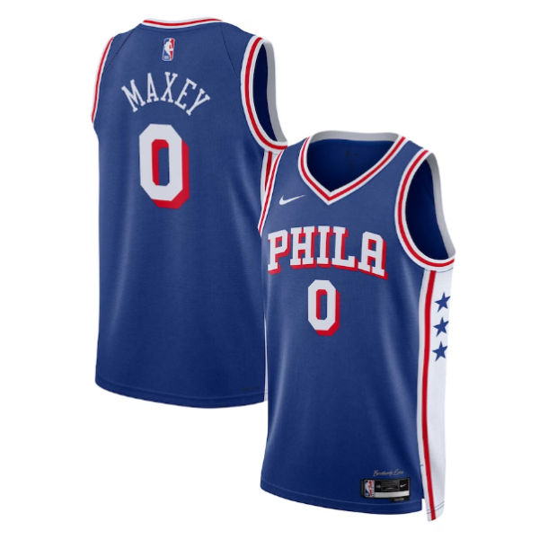 Unisex Philadelphia 76ers Tyrese Maxey Nike Royal Icon Edition Swingman Jersey - The Official NBA Lib. One Store, Every Team
