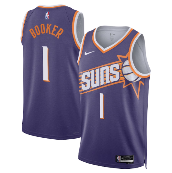 Unisex Phoenix Suns Devin Booker Nike Purple Swingman Jersey - Icon Edition - The Official NBA Lib. One Store, Every Team