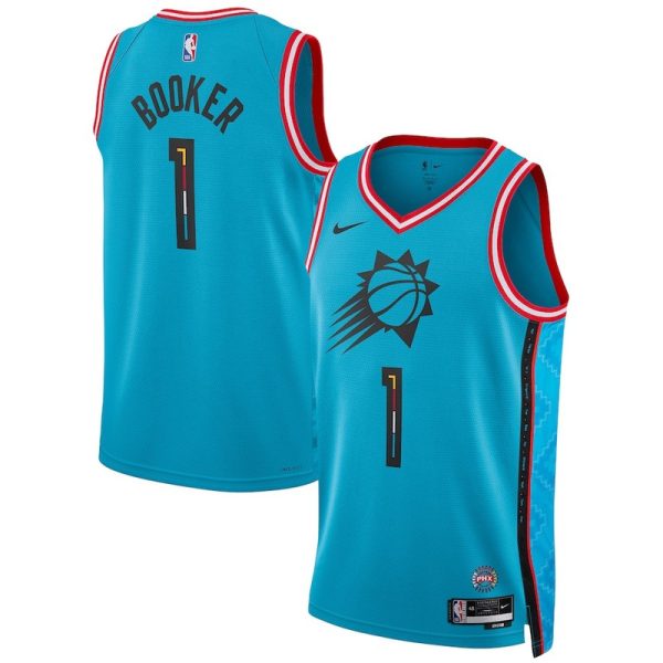 Unisex Phoenix Suns Devin Booker Nike Turquoise 2022-23 Swingman Jersey - City Edition - The Official NBA Lib. One Store, Every Team