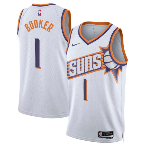 Unisex Phoenix Suns Devin Booker Nike White Swingman Jersey - Association Edition - The Official NBA Lib. One Store, Every Team