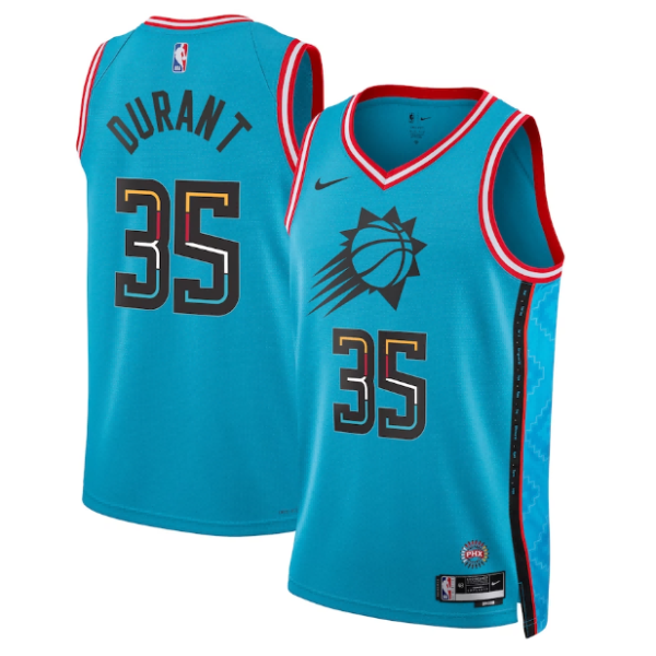 Unisex Phoenix Suns Kevin Durant Nike Turquoise 2022-23 Swingman Jersey - City Edition - The Official NBA Lib. One Store, Every Team