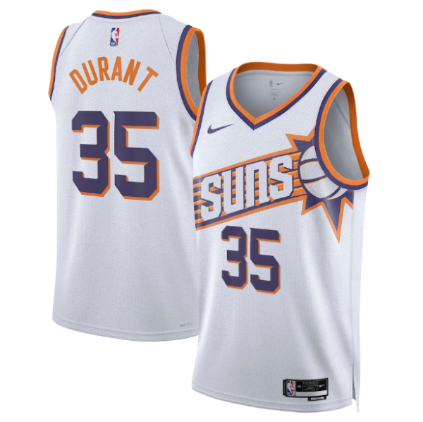 Unisex Phoenix Suns Kevin Durant Nike White Swingman Jersey - Association Edition - The Official NBA Lib. One Store, Every Team