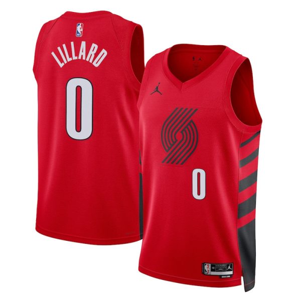 Unisex Portland Trail Blazers Damian Lillard Jordan Red Swingman Jersey - Icon Edition - The Official NBA Lib. One Store, Every Team