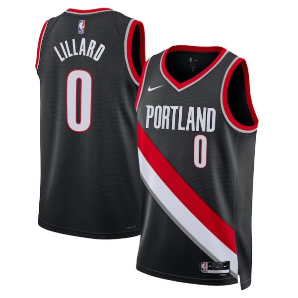 Unisex Portland Trail Blazers Damian Lillard Nike Black Swingman Jersey - Icon Edition - The Official NBA Lib. One Store, Every Team