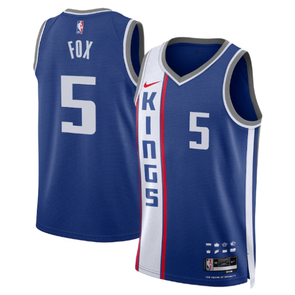 Unisex Sacramento Kings De'Aaron Fox Nike Blue 2023-24 Swingman Jersey - City Edition - The Official NBA Lib. One Store, Every Team
