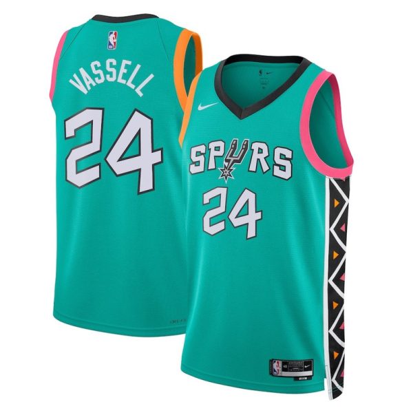 Unisex San Antonio Spurs Devin Vassell Nike Turquoise Swingman Jersey - City Edition - The Official NBA Lib. One Store, Every Team