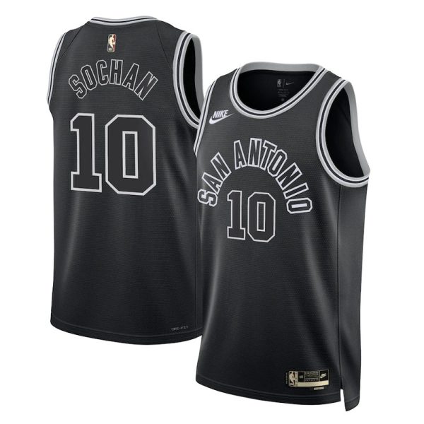 Unisex San Antonio Spurs Jeremy Sochan Nike Black Swingman Jersey - Classic Edition - The Official NBA Lib. One Store, Every Team