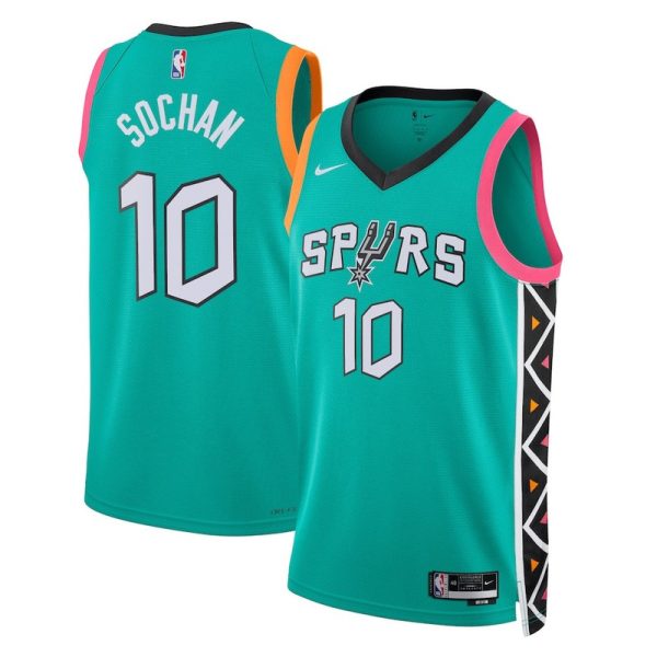 Unisex San Antonio Spurs Jeremy Sochan Nike Turquoise Swingman Jersey - City Edition - The Official NBA Lib. One Store, Every Team