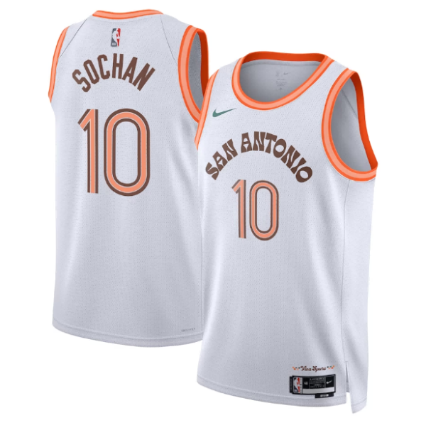 Unisex San Antonio Spurs Jeremy Sochan Nike White Swingman Jersey - City Edition - The Official NBA Lib. One Store, Every Team
