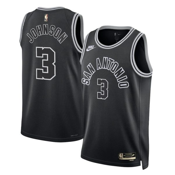 Unisex San Antonio Spurs Keldon Johnson Nike Black Swingman Jersey - Classic Edition - The Official NBA Lib. One Store, Every Team