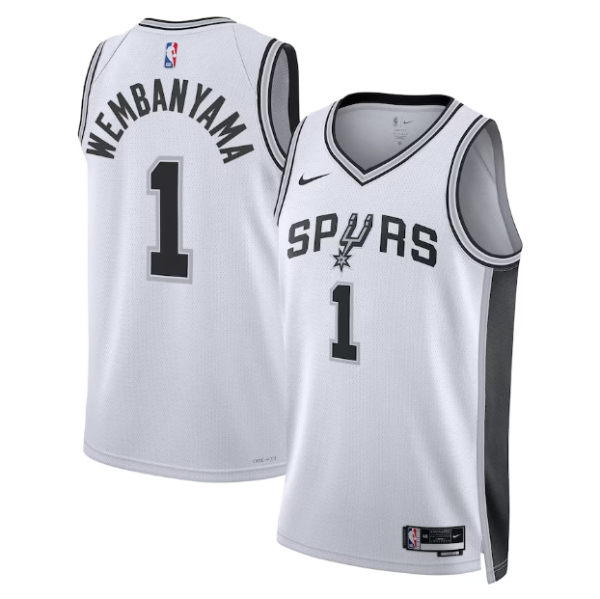 Unisex San Antonio Spurs Victor Wembanyama Nike White Swingman Jersey - Association Edition - The Official NBA Lib. One Store, Every Team