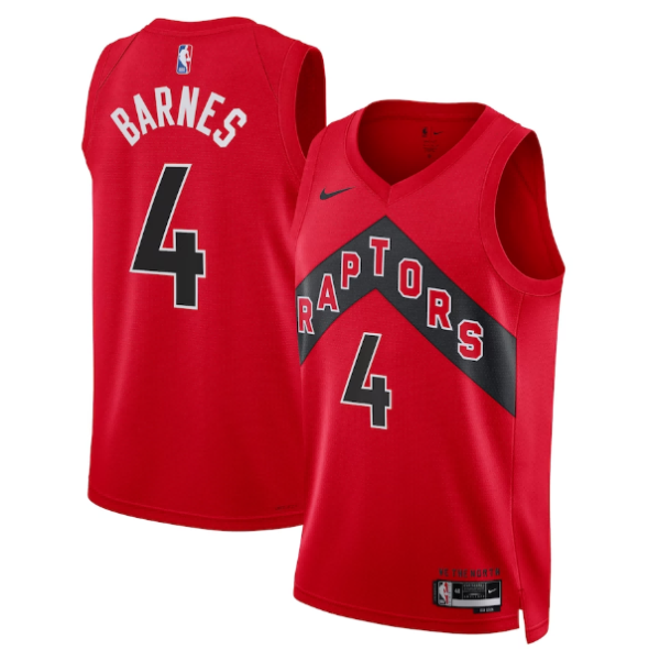 Unisex Toronto Raptors Scottie Barnes Nike Red Icon Edition Swingman Jersey - The Official NBA Lib. One Store, Every Team