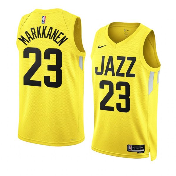 Unisex Utah Jazz Lauri Markkanen Nike Yellow Swingman Jersey - Icon Edition - The Official NBA Lib. One Store, Every Team